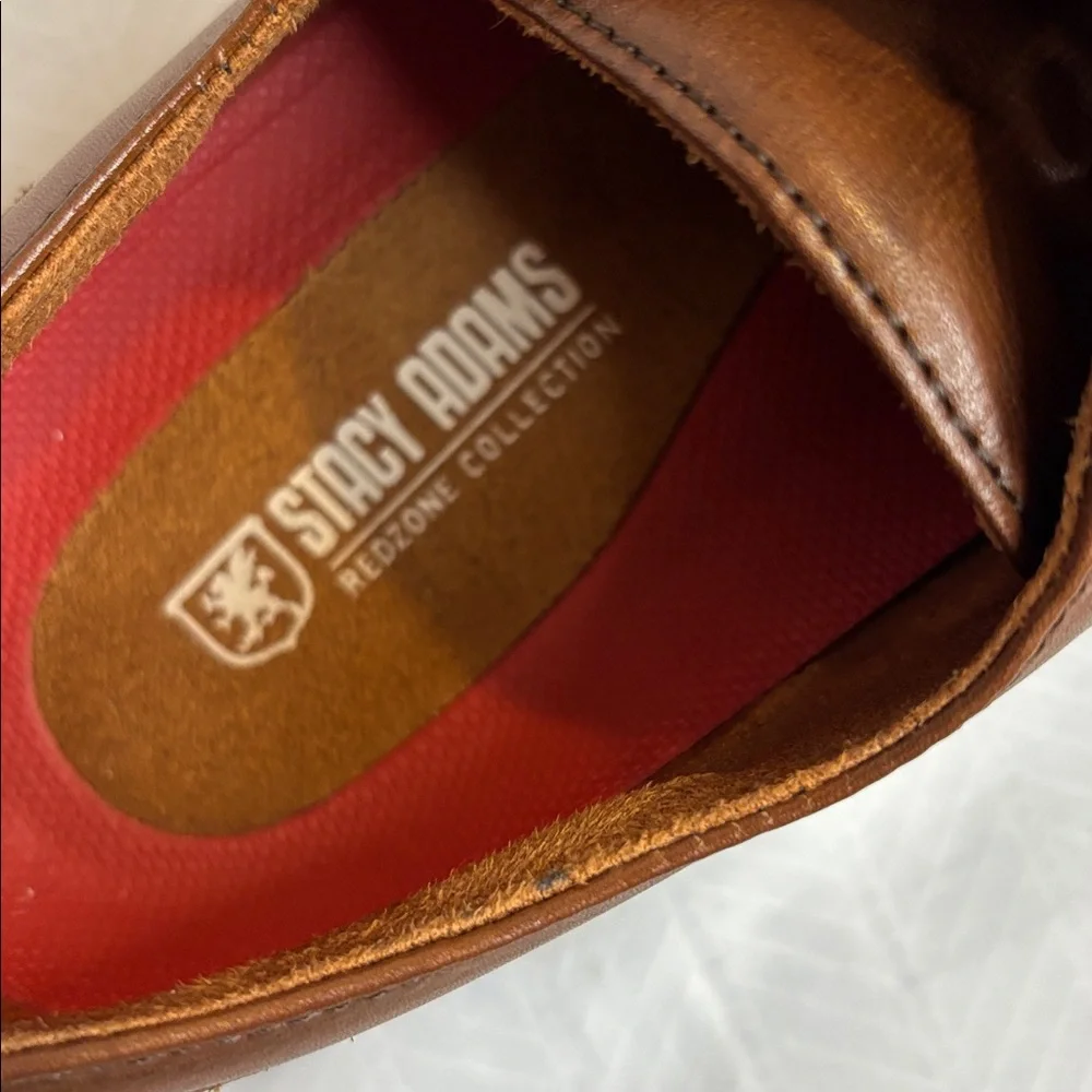 Stacy Adams men’s leather Marlton plain toe Oxford in furnish brown size 10.5 M - Picture 6 of 6